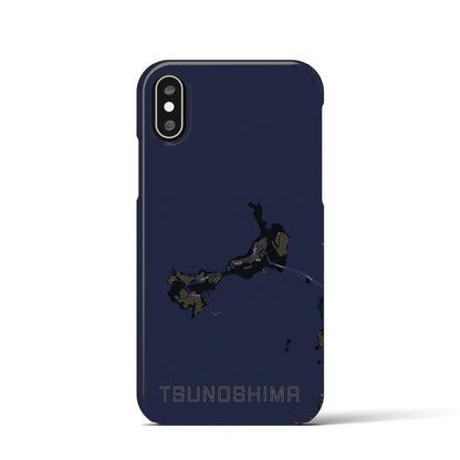 【角島（山口県）】地図柄iPhoneケース（バックカバータイプ）