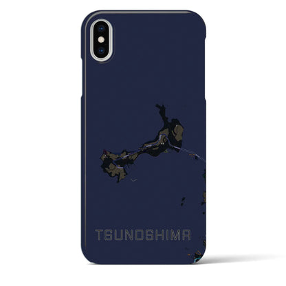 【角島（山口県）】地図柄iPhoneケース（バックカバータイプ）