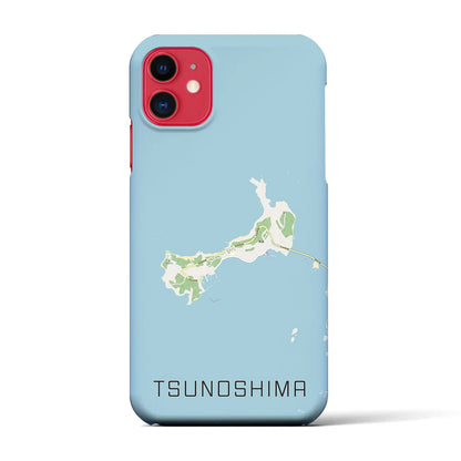 【角島（山口県）】地図柄iPhoneケース（バックカバータイプ）