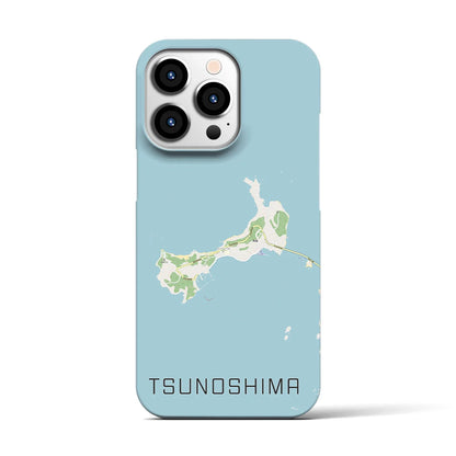 【角島（山口県）】地図柄iPhoneケース（バックカバータイプ）