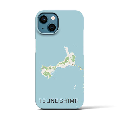【角島（山口県）】地図柄iPhoneケース（バックカバータイプ）