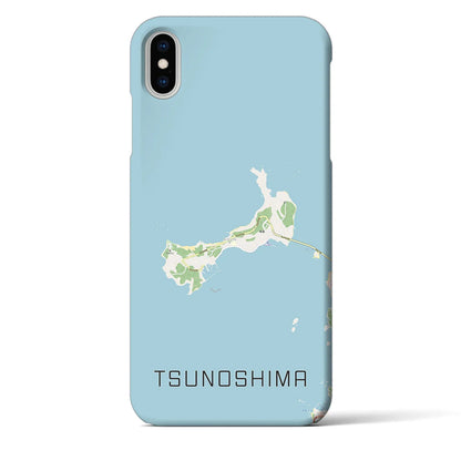 【角島（山口県）】地図柄iPhoneケース（バックカバータイプ）