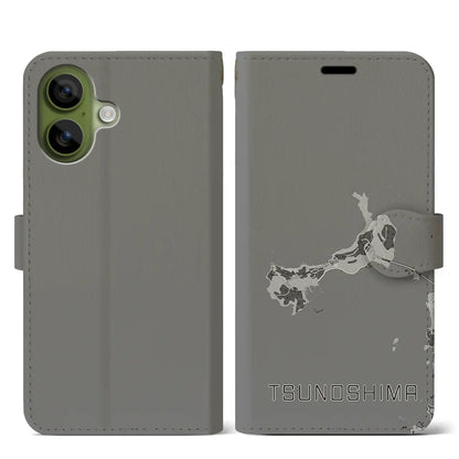 【角島（山口県）】地図柄iPhoneケース（手帳タイプ）