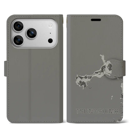 【角島（山口県）】地図柄iPhoneケース（手帳タイプ）