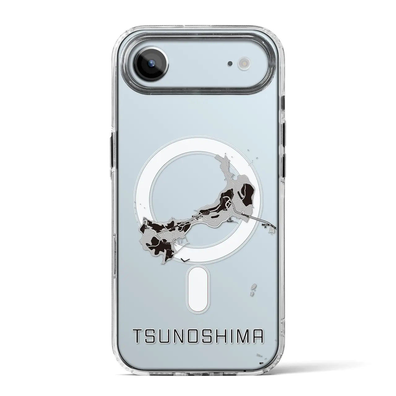 【角島（山口県）】地図柄iPhoneケース（MagSafeタイプ）