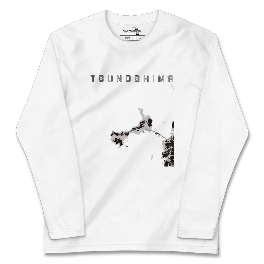 【角島（山口県）】地図柄ロングスリーブTシャツ