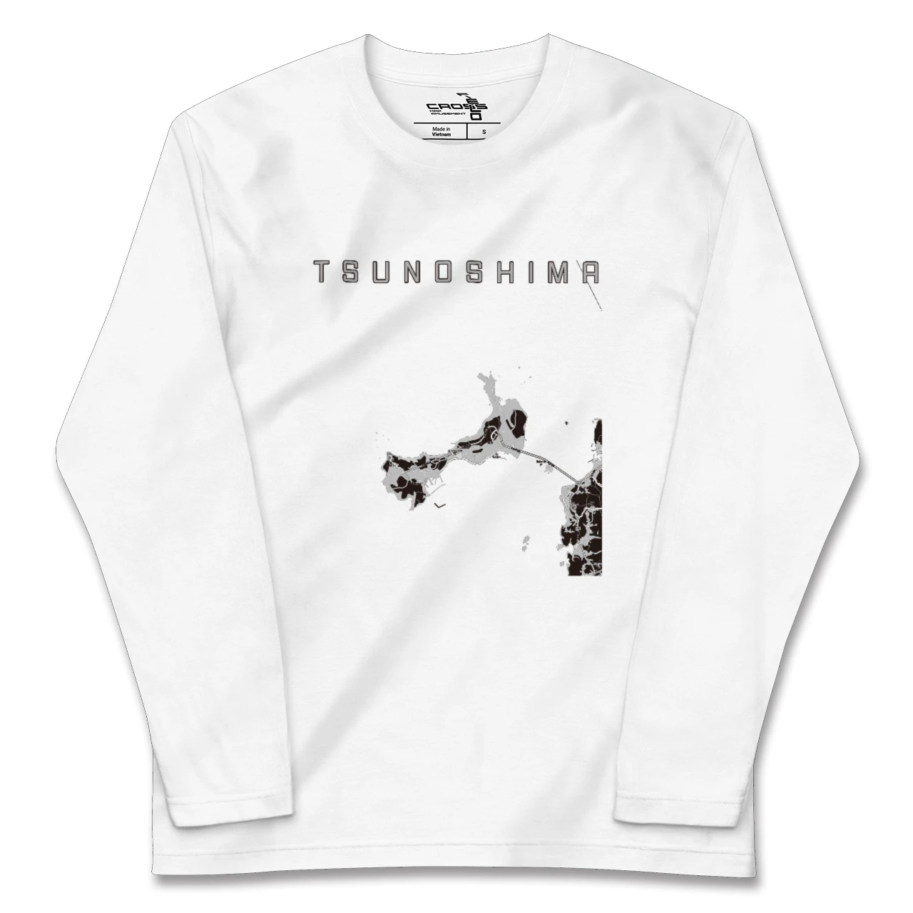 【角島（山口県）】地図柄ロングスリーブTシャツ