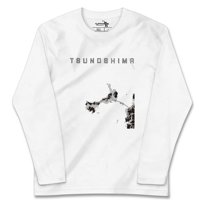 【角島（山口県）】地図柄ロングスリーブTシャツ