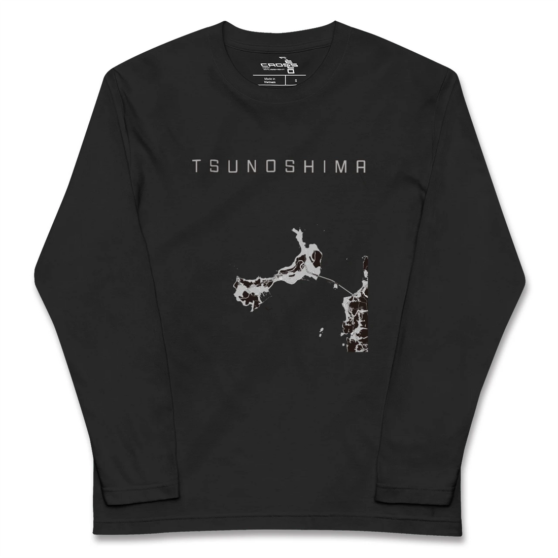 【角島（山口県）】地図柄ロングスリーブTシャツ