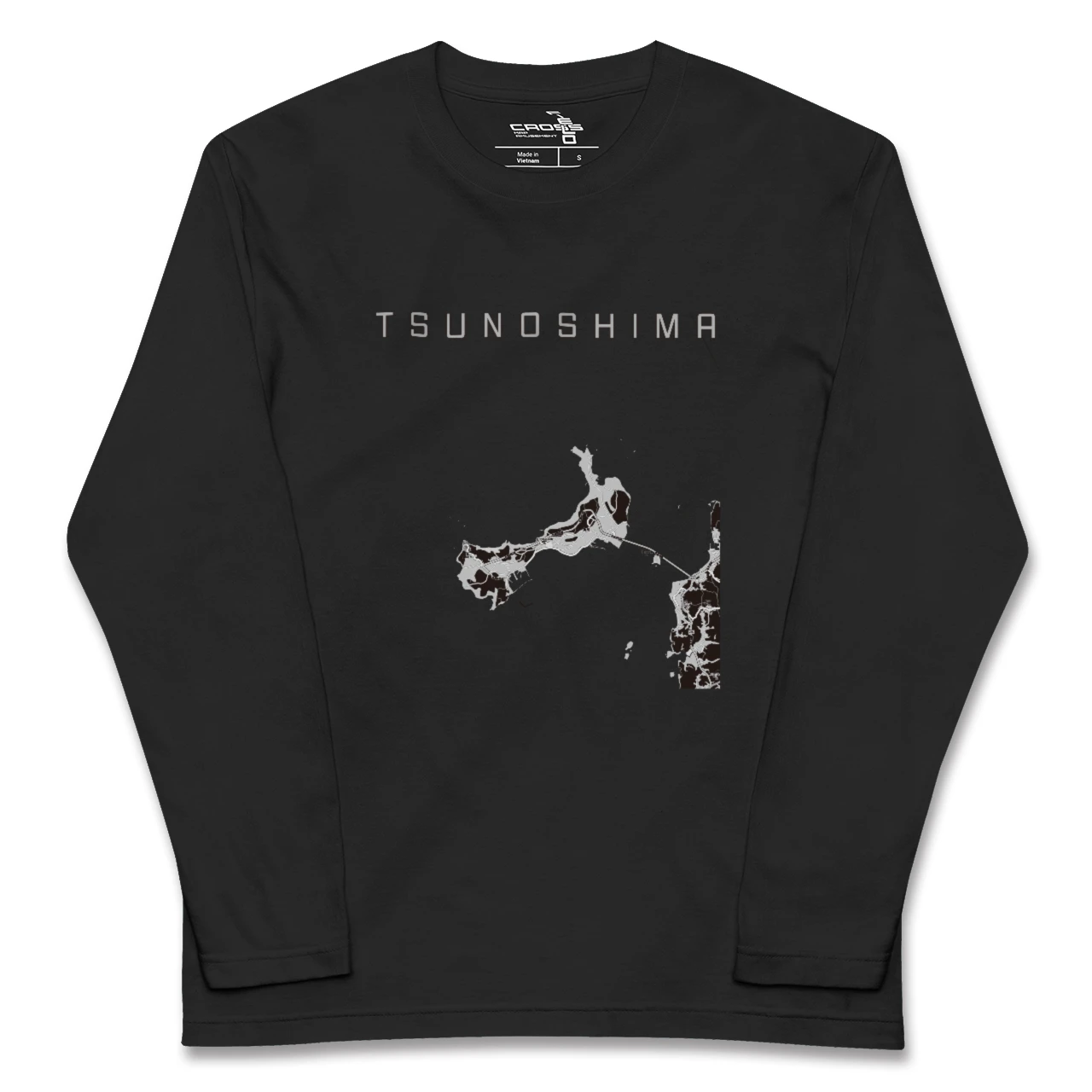 【角島（山口県）】地図柄ロングスリーブTシャツ