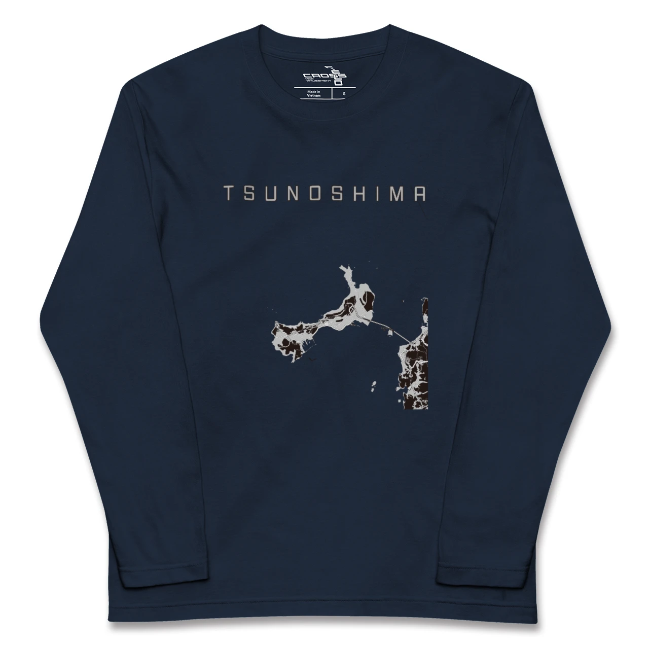 【角島（山口県）】地図柄ロングスリーブTシャツ