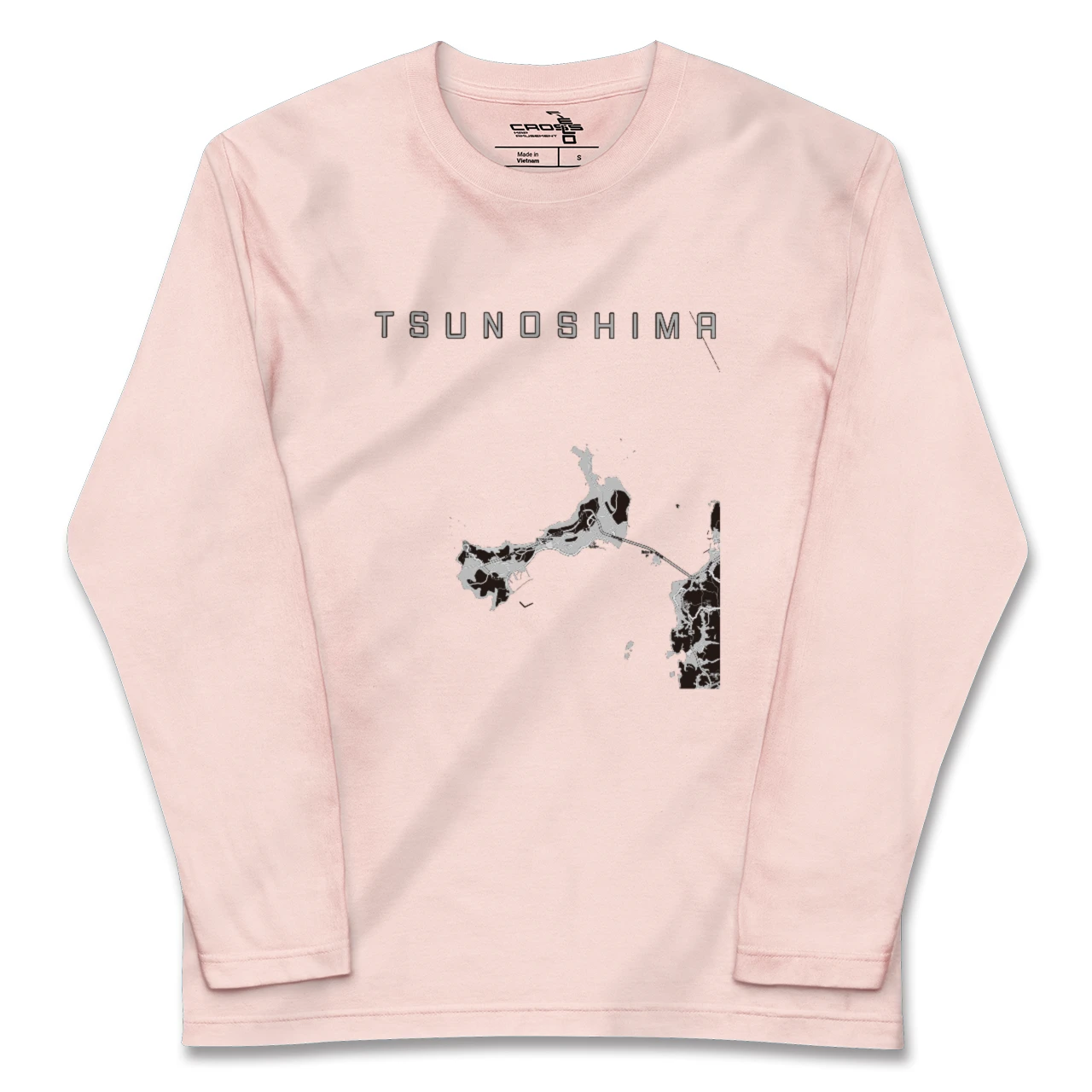 【角島（山口県）】地図柄ロングスリーブTシャツ