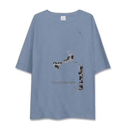 【角島（山口県）】地図柄ビッグシルエットTシャツ