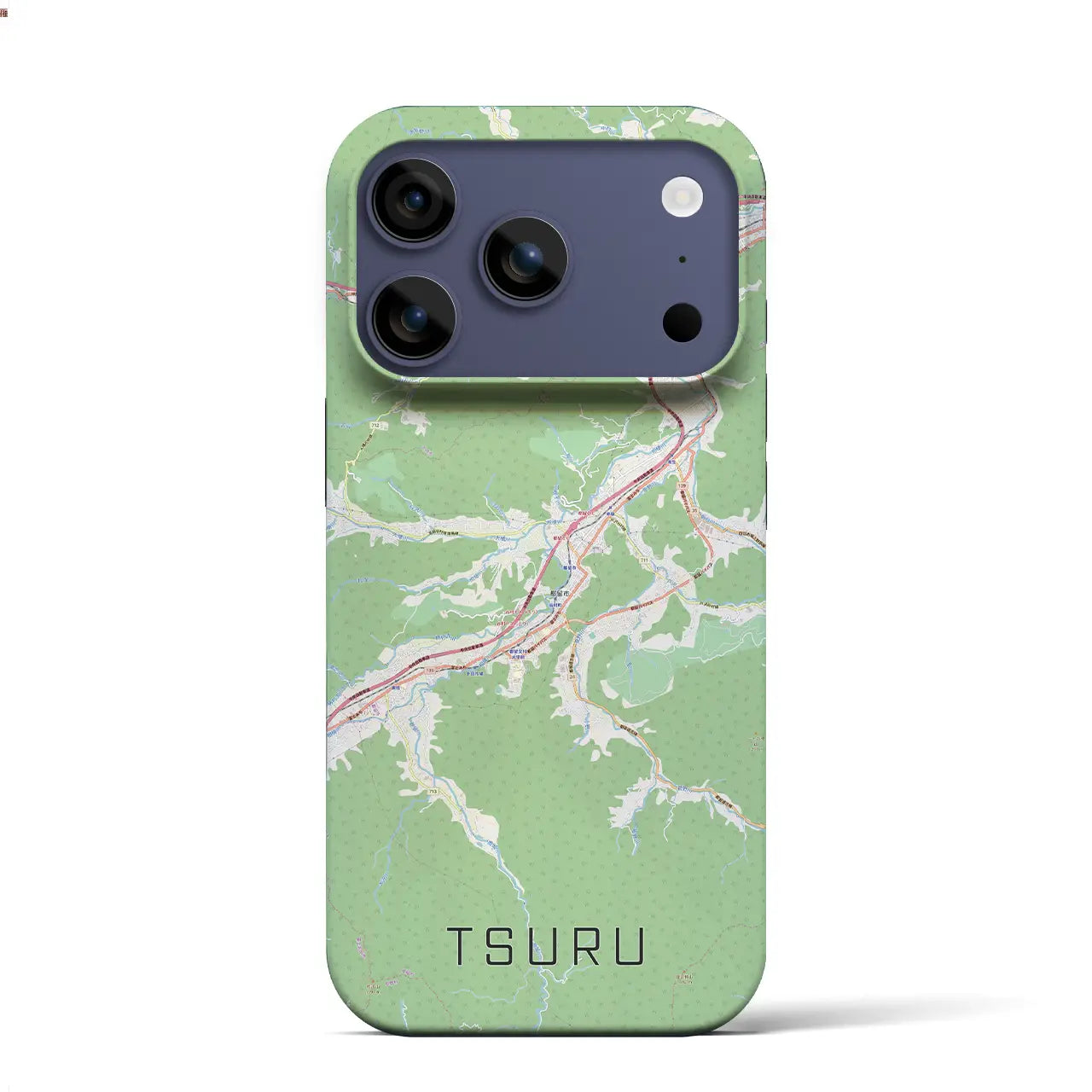【都留（山梨県）】地図柄iPhoneケース（バックカバータイプ）