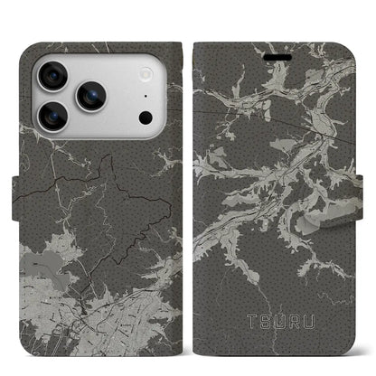 【都留（山梨県）】地図柄iPhoneケース（手帳タイプ）