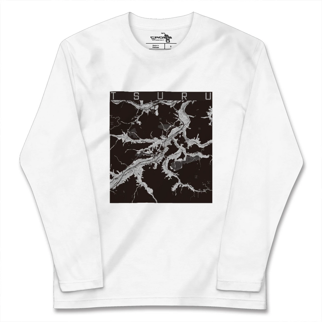【都留（山梨県）】地図柄ロングスリーブTシャツ