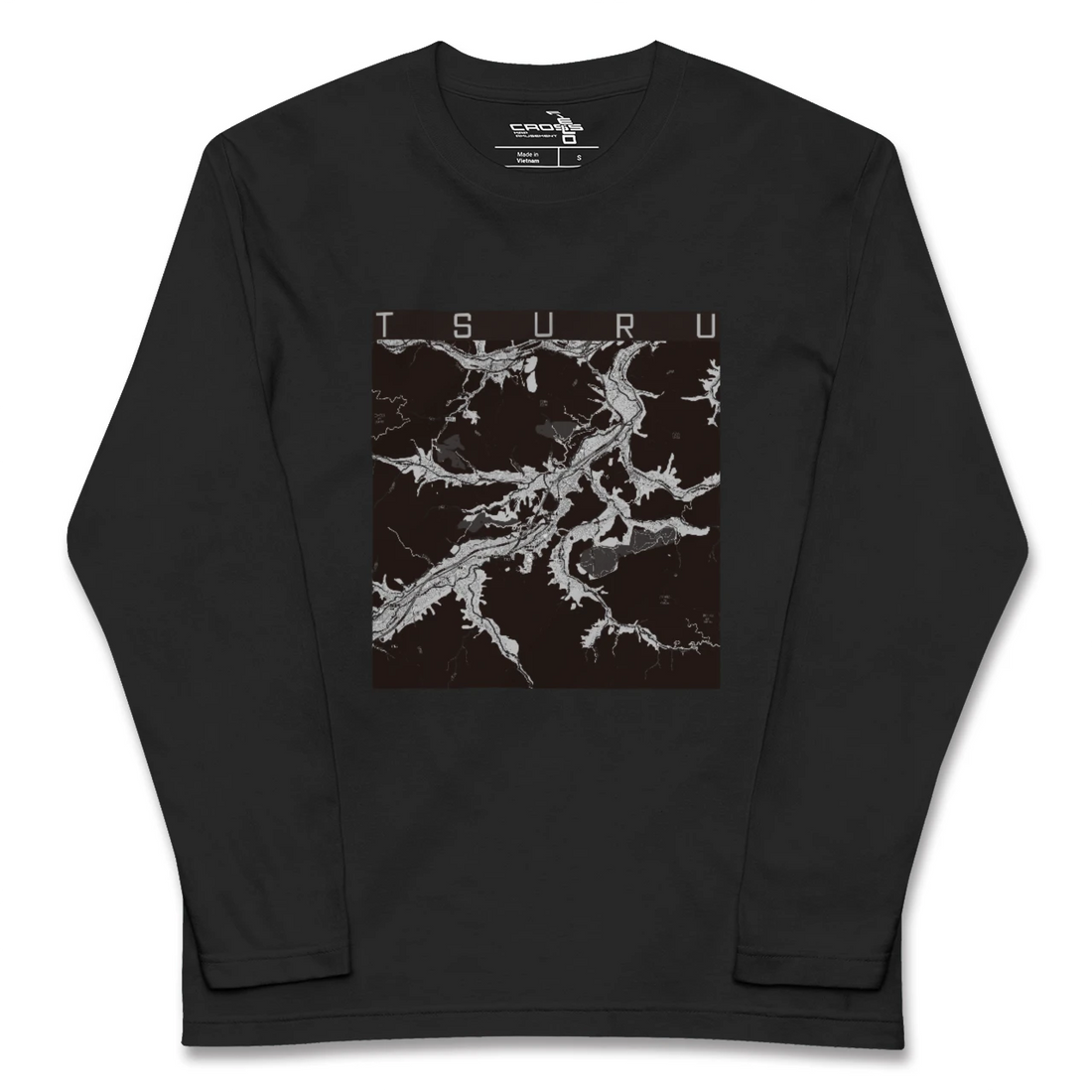 【都留（山梨県）】地図柄ロングスリーブTシャツ