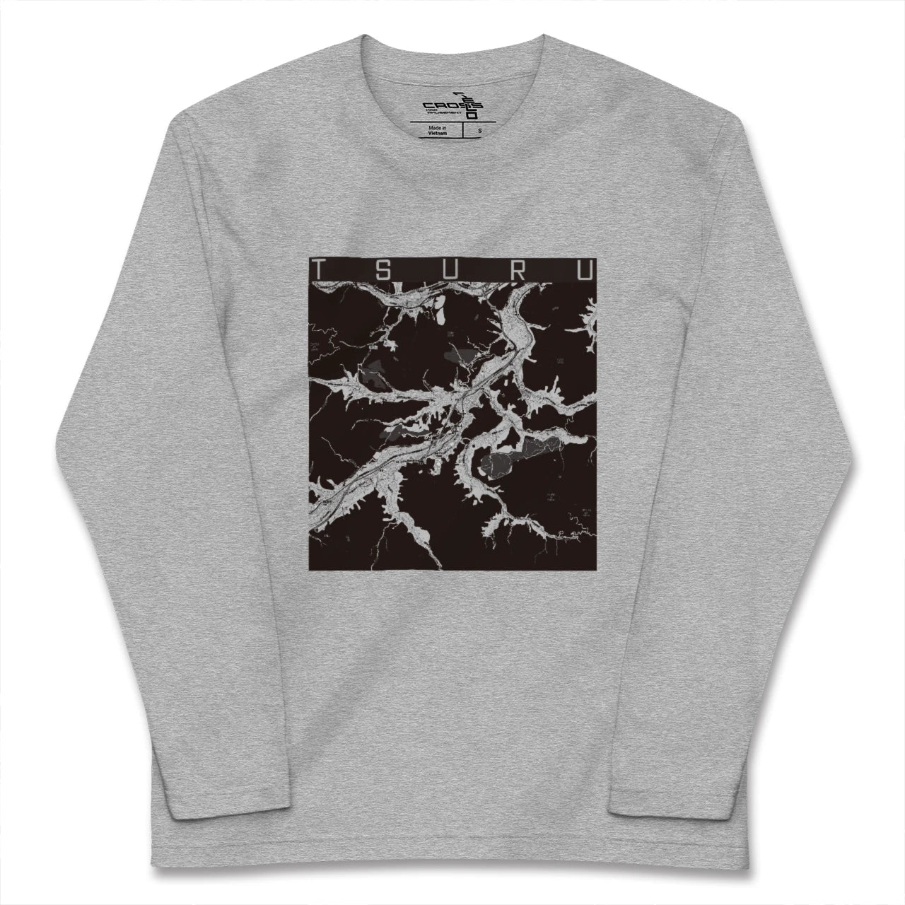 【都留（山梨県）】地図柄ロングスリーブTシャツ