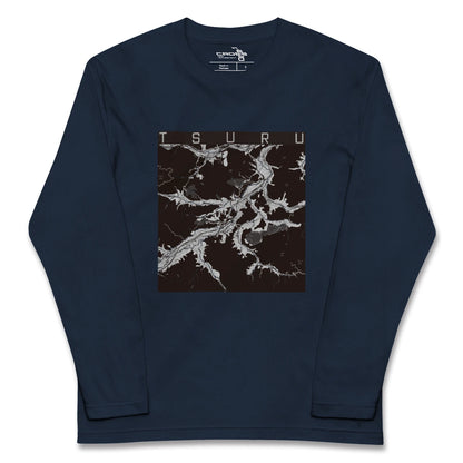 【都留（山梨県）】地図柄ロングスリーブTシャツ