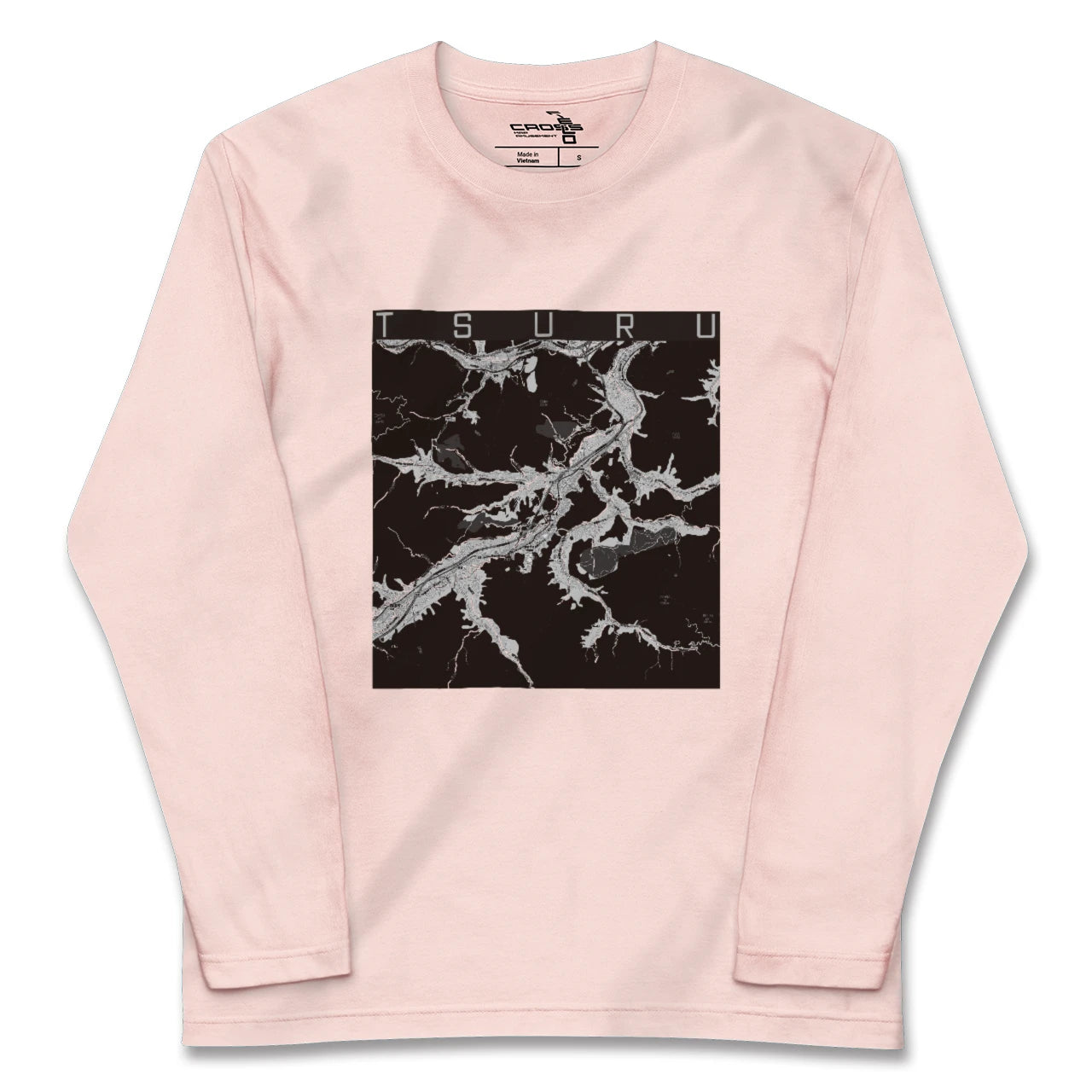 【都留（山梨県）】地図柄ロングスリーブTシャツ