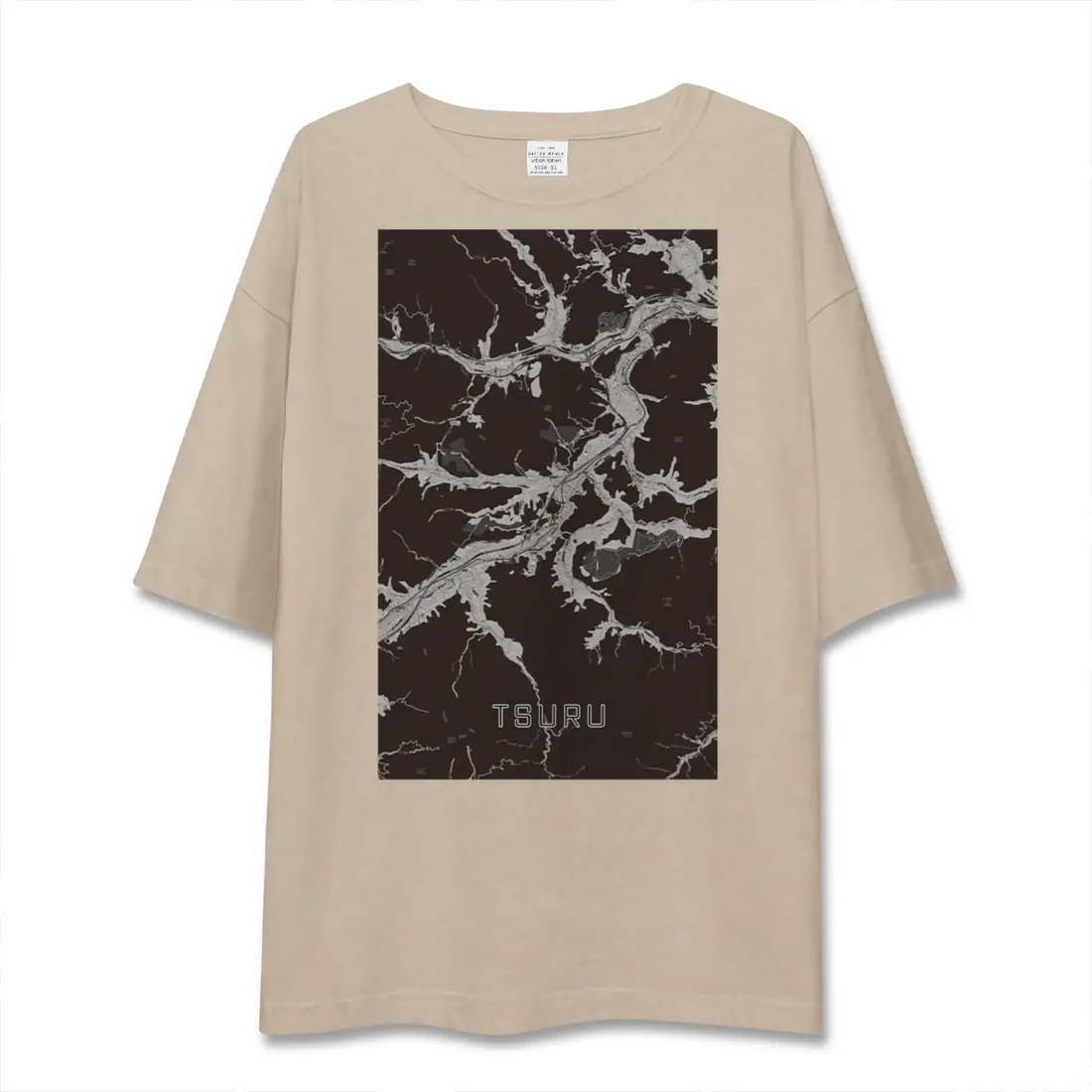 【都留（山梨県）】地図柄ビッグシルエットTシャツ