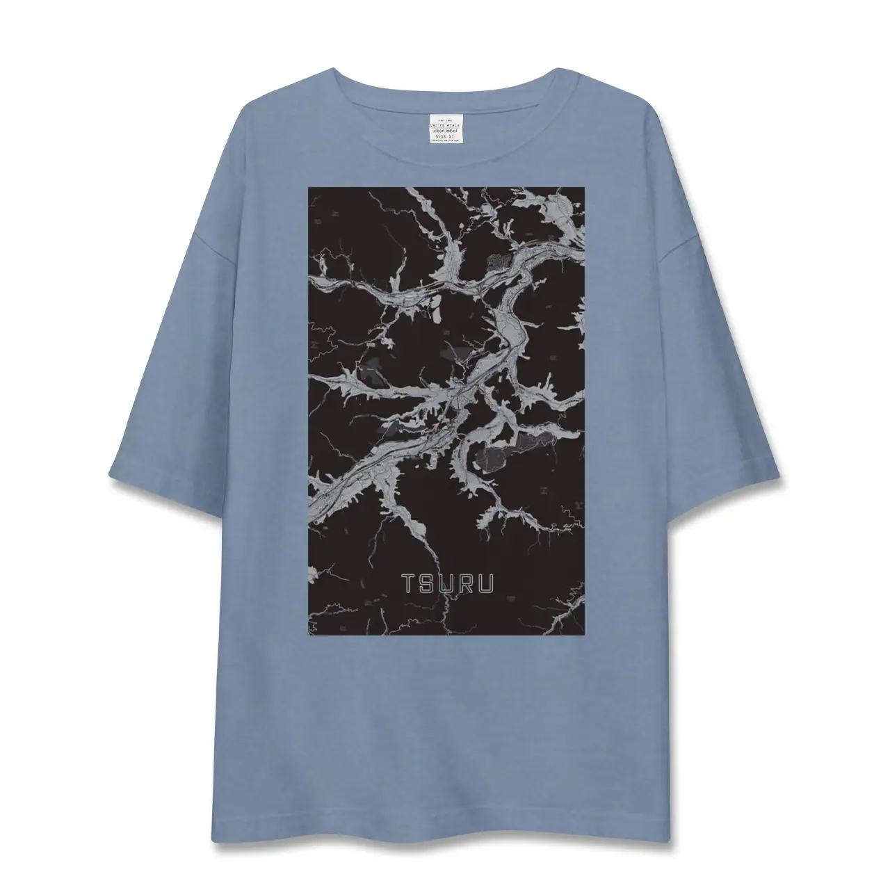 【都留（山梨県）】地図柄ビッグシルエットTシャツ