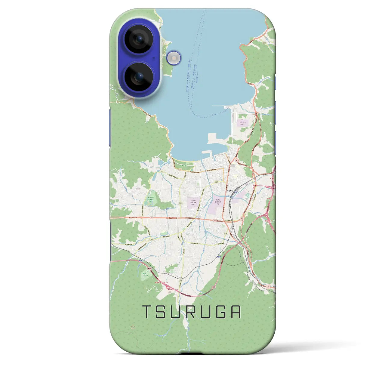 【敦賀（福井県）】地図柄iPhoneケース（バックカバータイプ）ナチュラル・iPhone 16 Pro Max 用