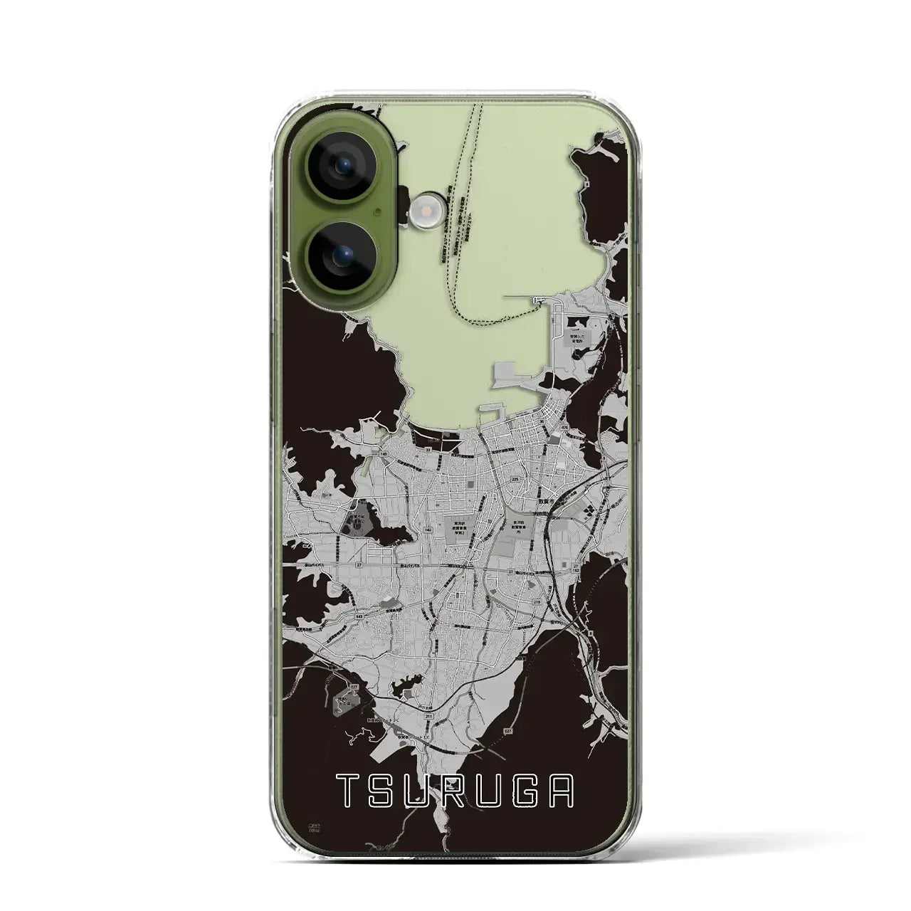 【敦賀（福井県）】地図柄iPhoneケース（クリアタイプ）モノトーン・iPhone 17 Pro Max 用