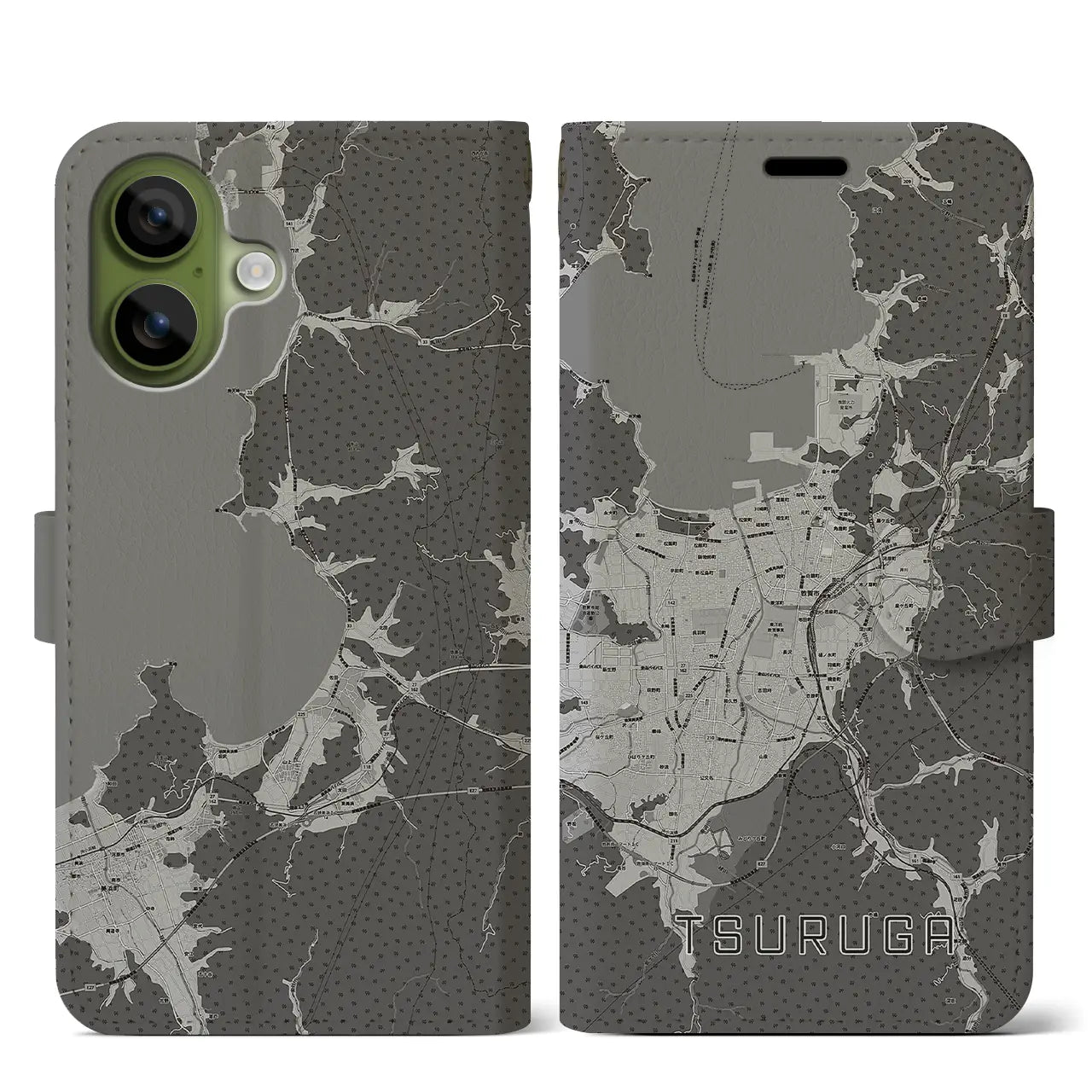 【敦賀（福井県）】地図柄iPhoneケース（手帳タイプ）