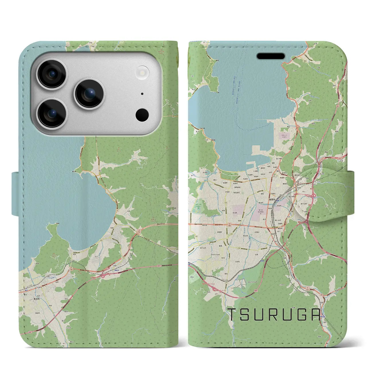 【敦賀（福井県）】地図柄iPhoneケース（手帳タイプ）