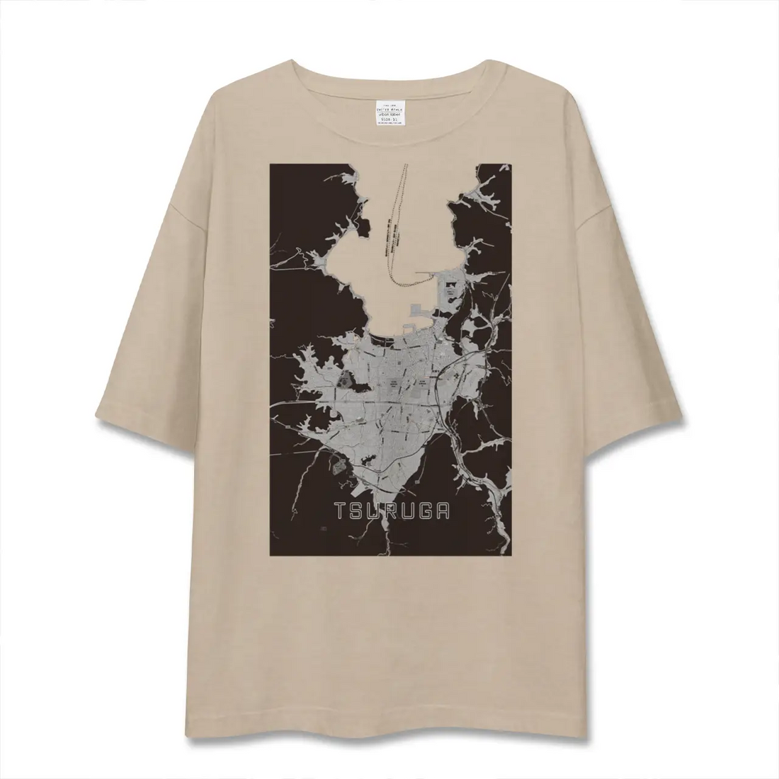 【敦賀（福井県）】地図柄ビッグシルエットTシャツ