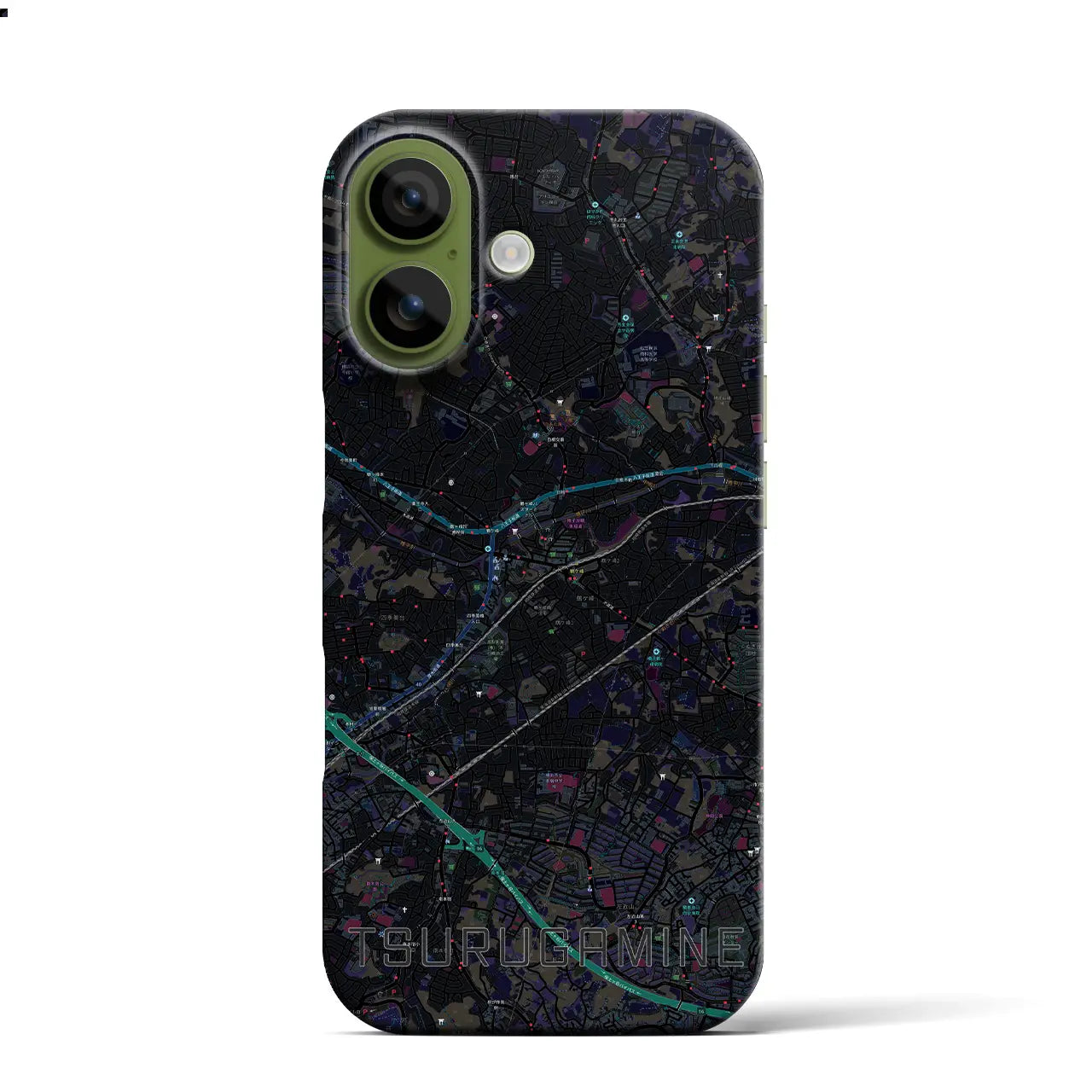 【鶴ヶ峰（神奈川県）】地図柄iPhoneケース（バックカバータイプ）