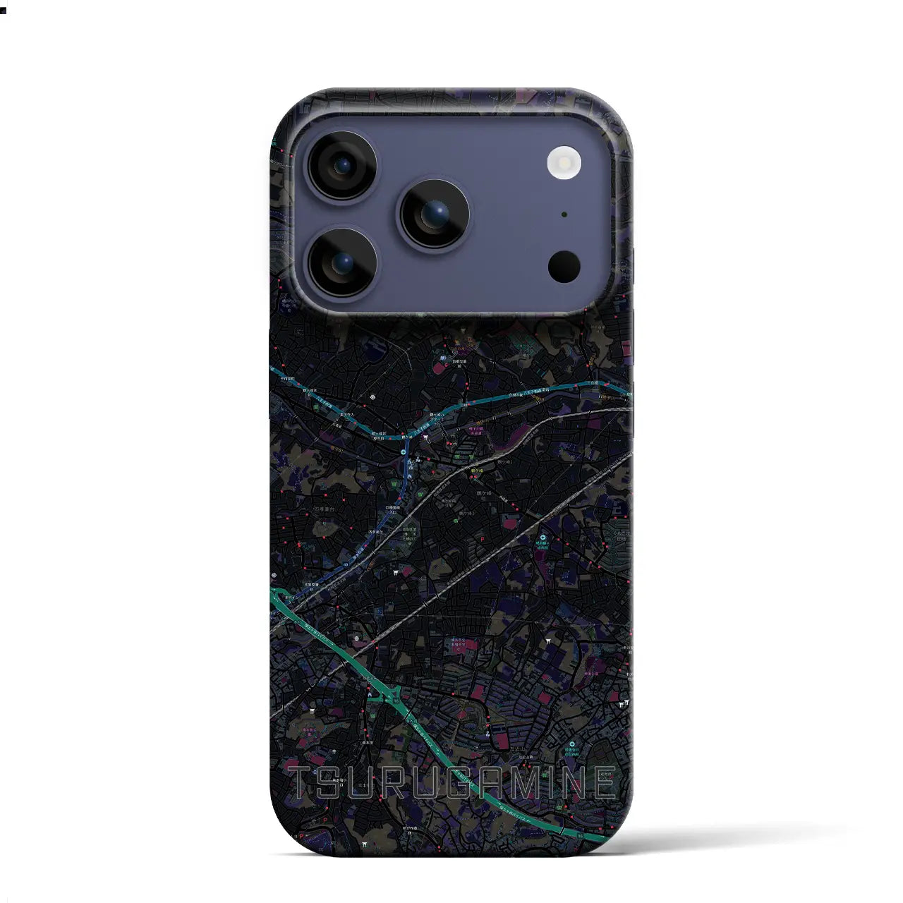 【鶴ヶ峰（神奈川県）】地図柄iPhoneケース（バックカバータイプ）