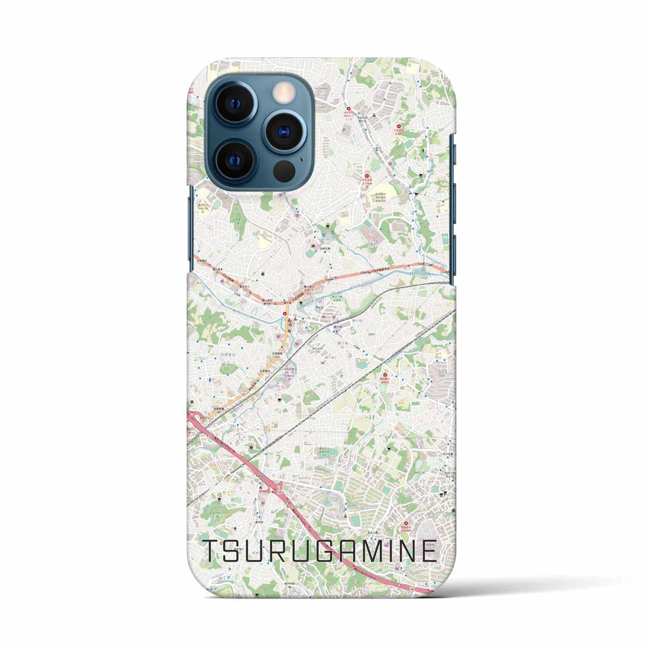 【鶴ヶ峰（神奈川県）】地図柄iPhoneケース（バックカバータイプ）