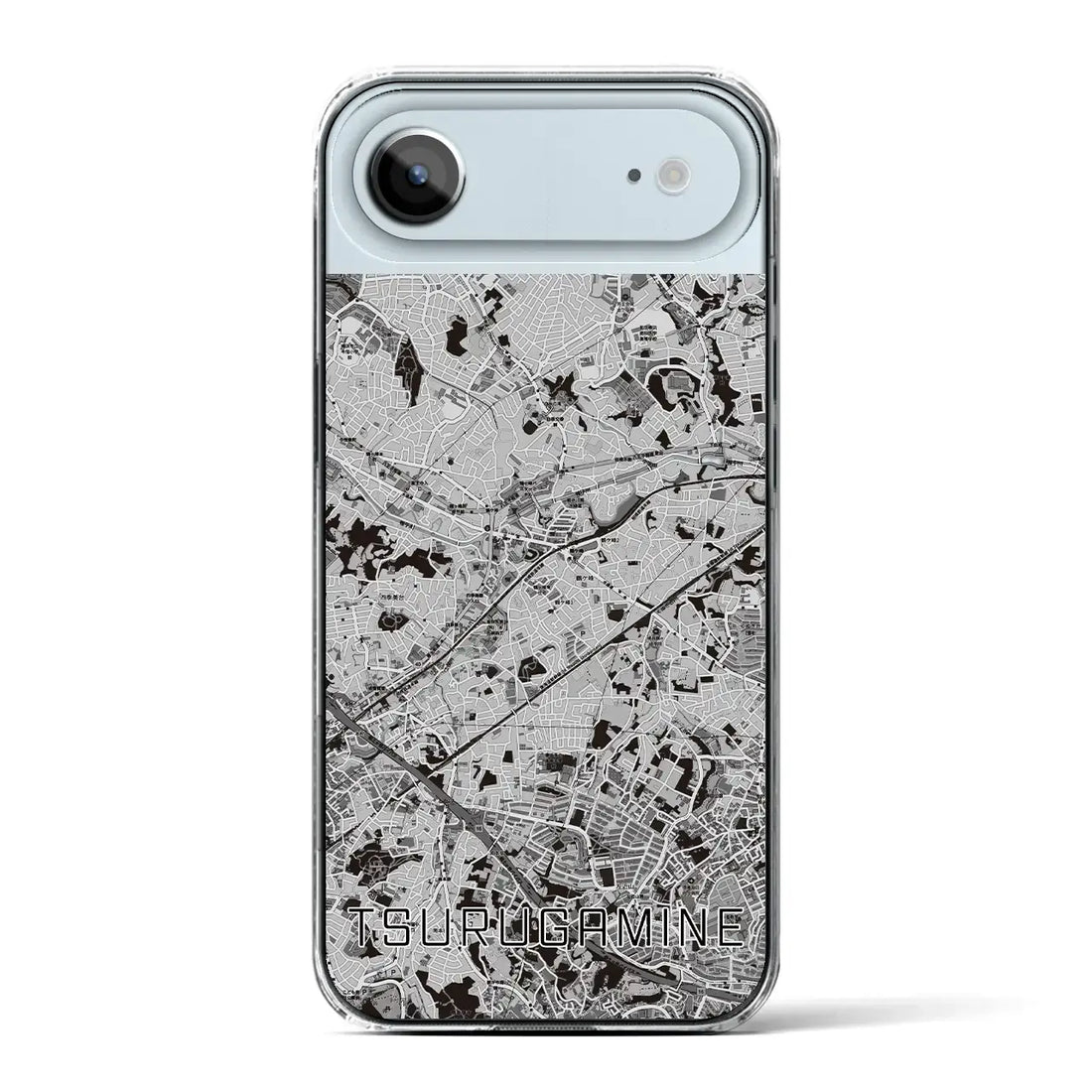 【鶴ヶ峰(神奈川県)】地図柄iPhoneケース(クリアタイプ)モノトーン・iPhone 17 Pro Max 用