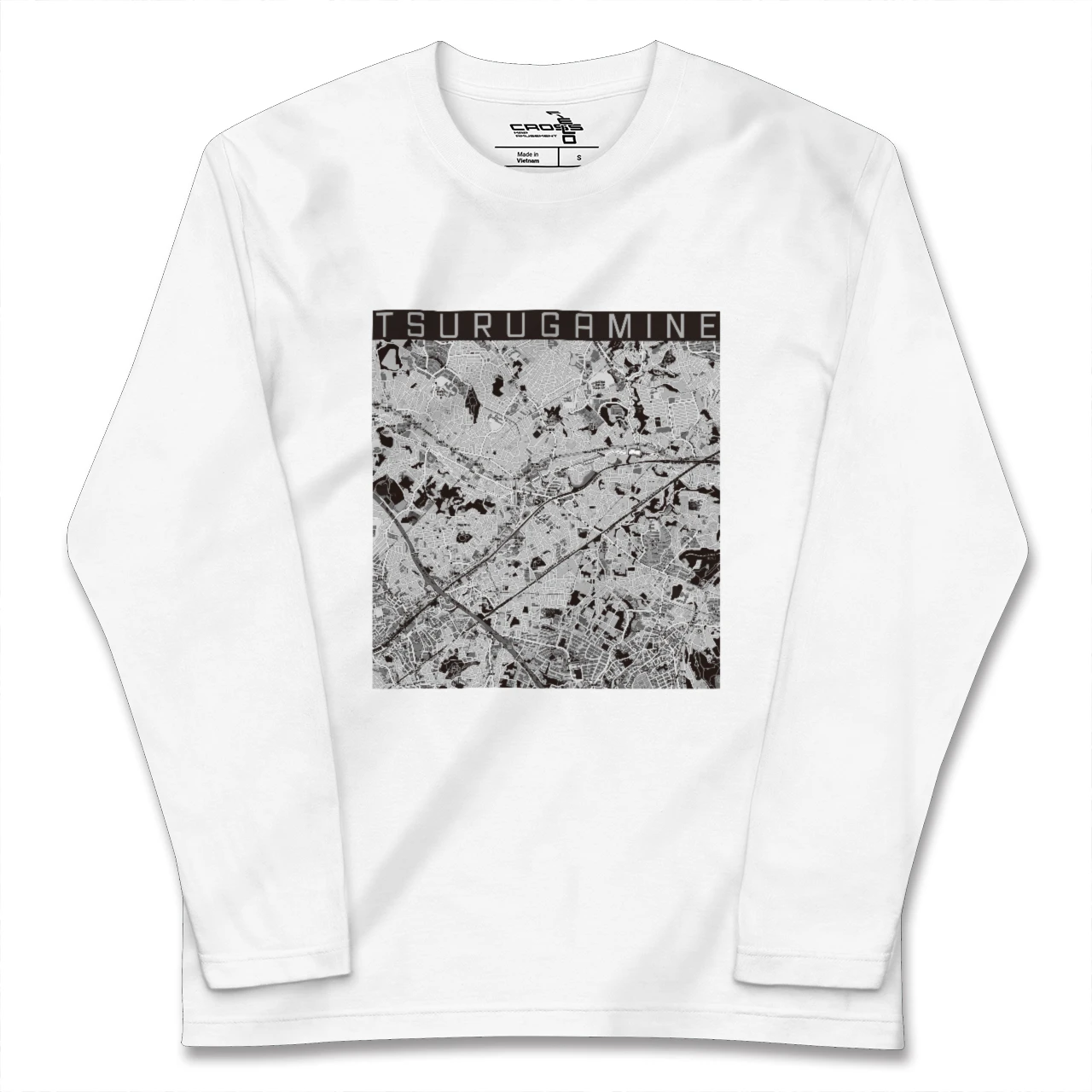 【鶴ヶ峰（神奈川県）】地図柄ロングスリーブTシャツ