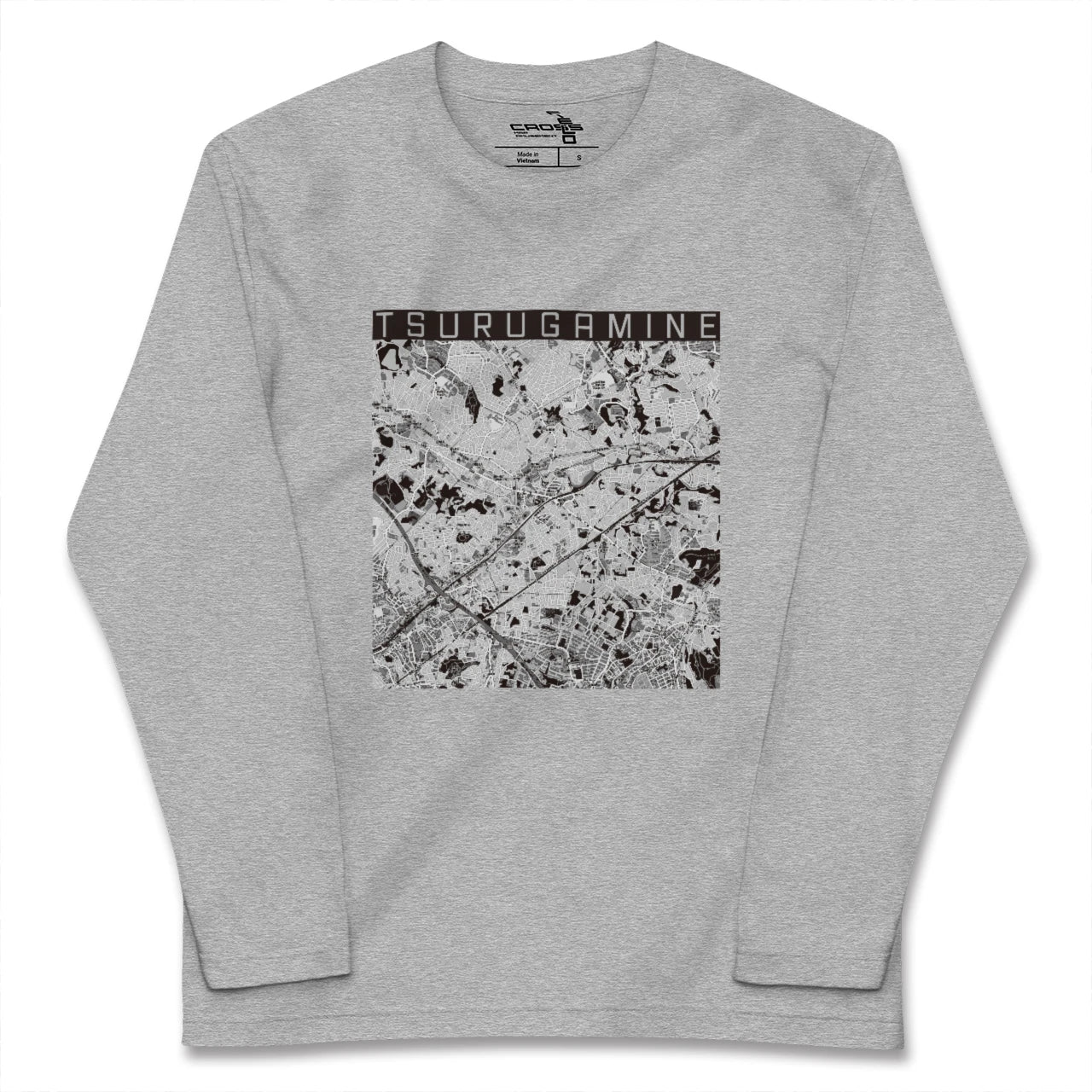 【鶴ヶ峰（神奈川県）】地図柄ロングスリーブTシャツ