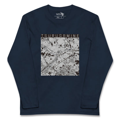 【鶴ヶ峰（神奈川県）】地図柄ロングスリーブTシャツ