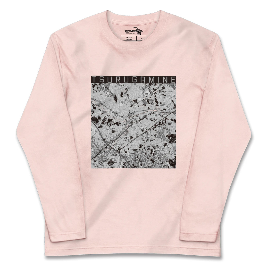 【鶴ヶ峰（神奈川県）】地図柄ロングスリーブTシャツ