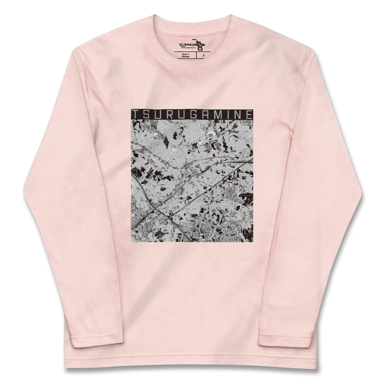 【鶴ヶ峰（神奈川県）】地図柄ロングスリーブTシャツ