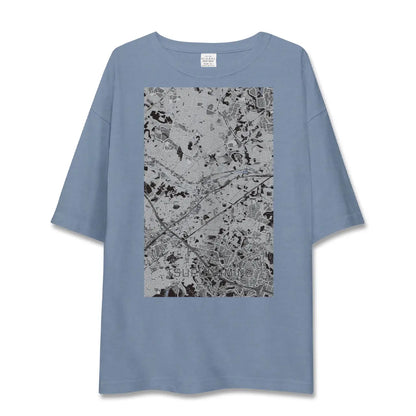 【鶴ヶ峰（神奈川県）】地図柄ビッグシルエットTシャツ