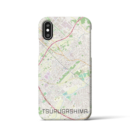 【鶴ヶ島（埼玉県）】地図柄iPhoneケース（バックカバータイプ）