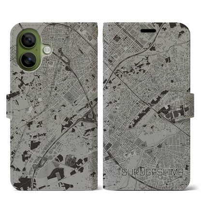 【鶴ヶ島（埼玉県）】地図柄iPhoneケース（手帳タイプ）