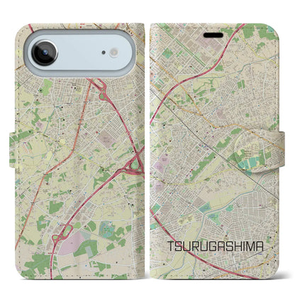 【鶴ヶ島（埼玉県）】地図柄iPhoneケース（手帳タイプ）