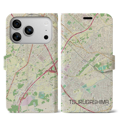 【鶴ヶ島（埼玉県）】地図柄iPhoneケース（手帳タイプ）