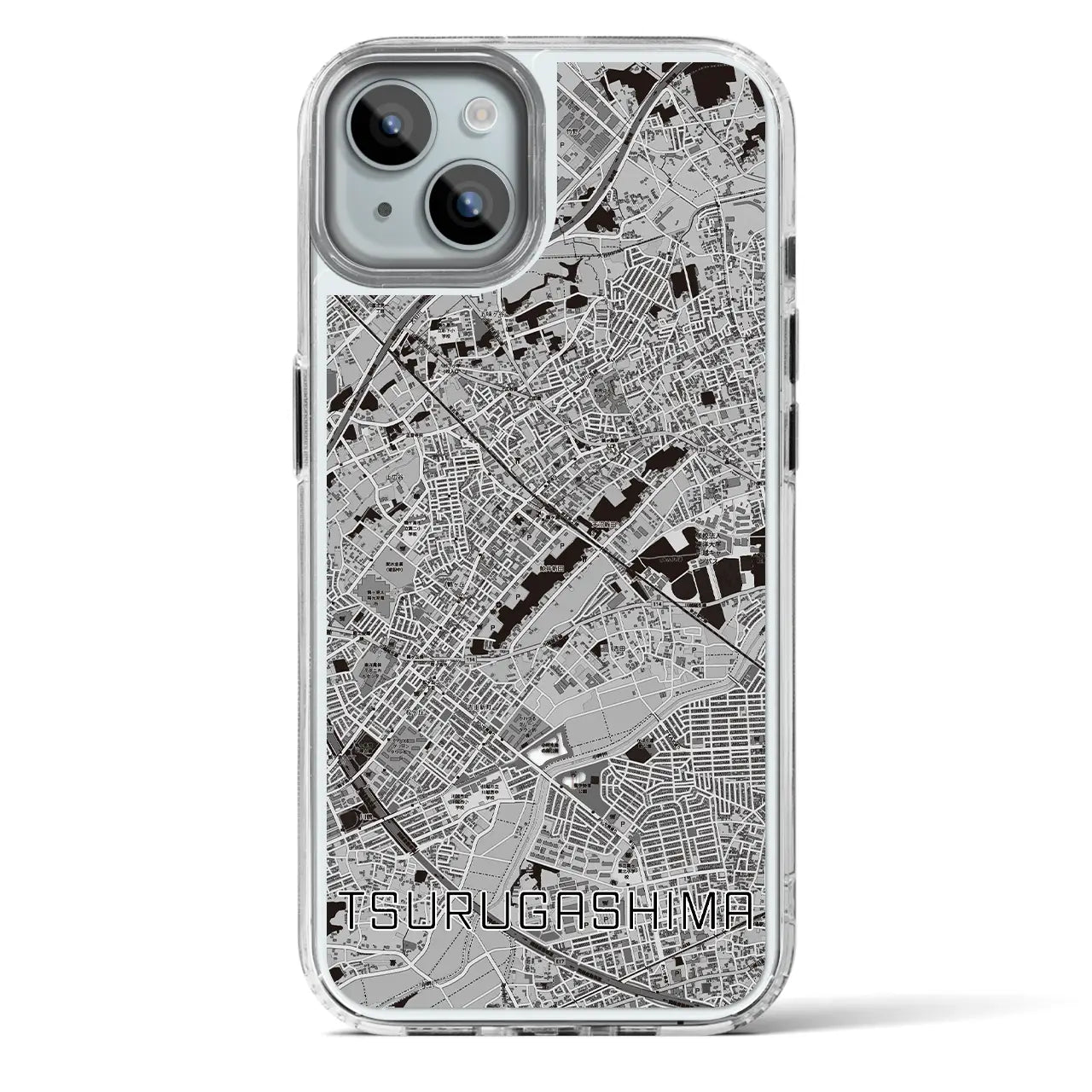 【鶴ヶ島（埼玉県）】地図柄iPhoneケース（MagSafeタイプ）