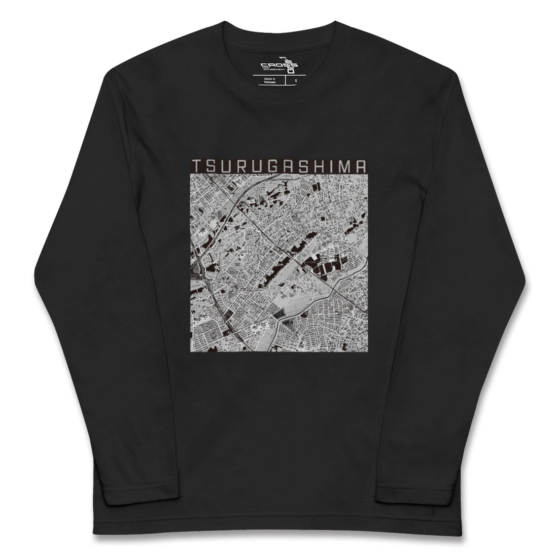 【鶴ヶ島(埼玉県)】地図柄ロングスリーブTシャツ