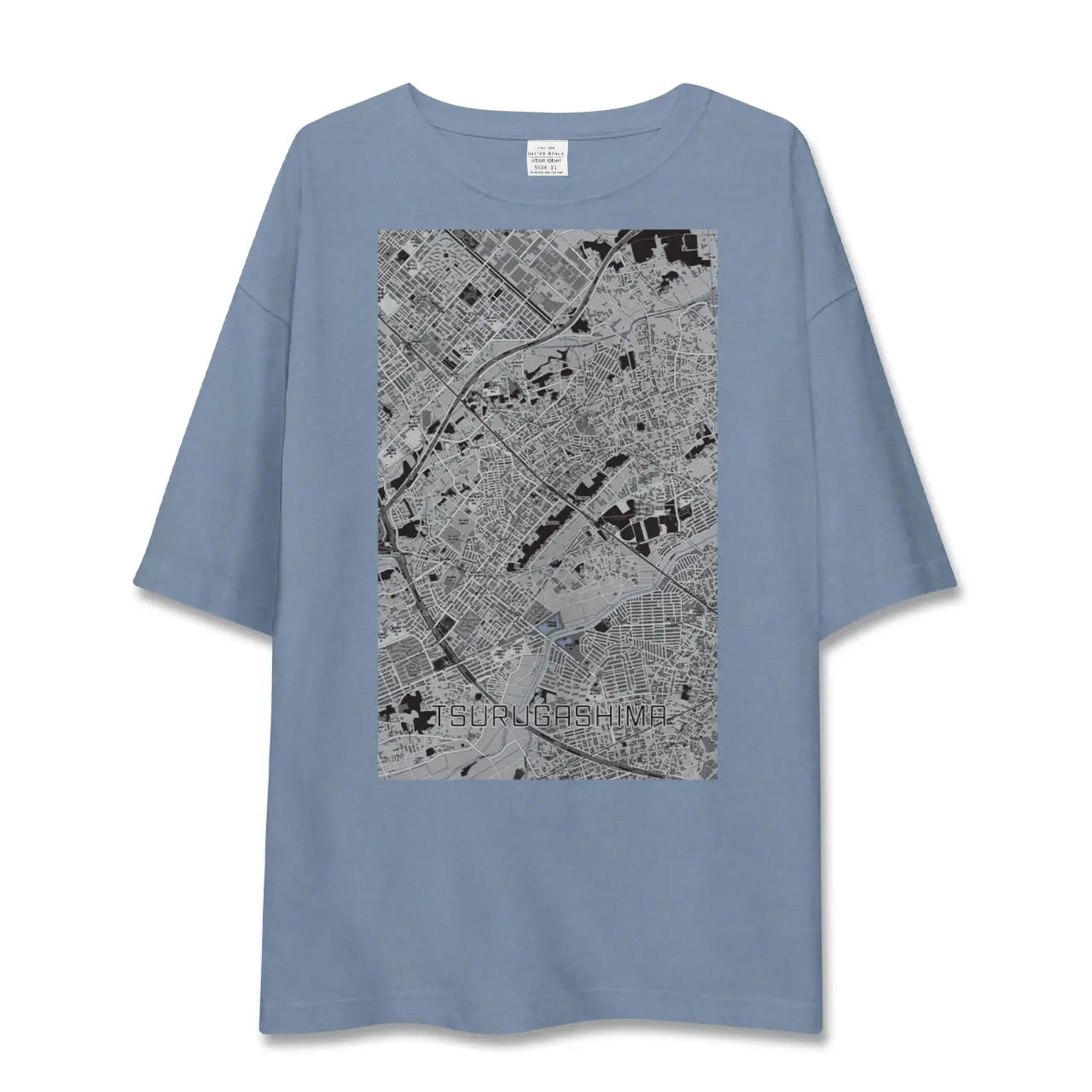 【鶴ヶ島（埼玉県）】地図柄ビッグシルエットTシャツ