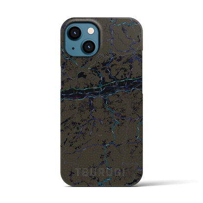 【つるぎ（徳島県）】地図柄iPhoneケース（バックカバータイプ）