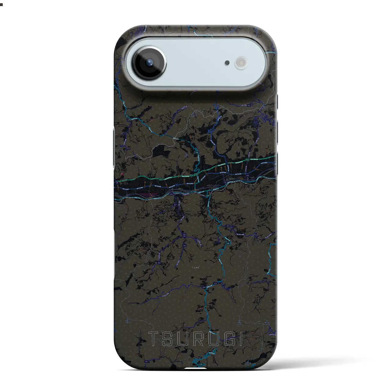 【つるぎ（徳島県）】地図柄iPhoneケース（バックカバータイプ）